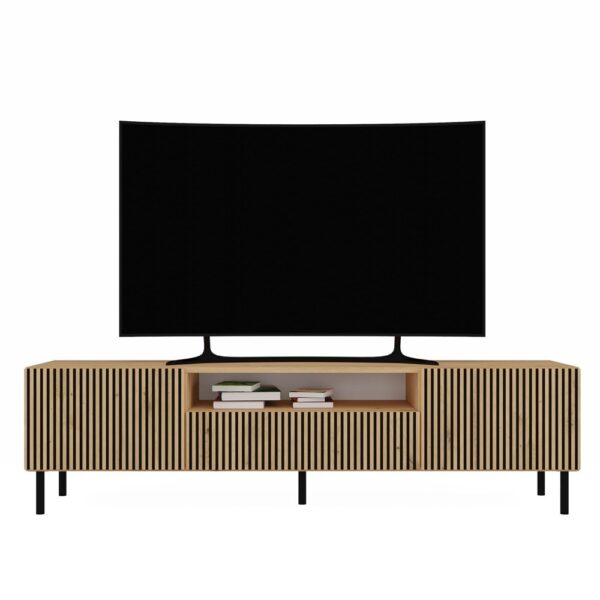 SZAFKA RTV 160 KAMA SLIM LAMELE ARTISAN - obrazek 4