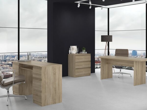 M3 MALWA KOMODA 3 SZUFLADY SONOMA - obrazek 4