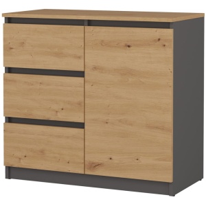 KOMODA 1 DRZWI 3 SZUFLADY ANT/ART BLAT ART KOMPLET