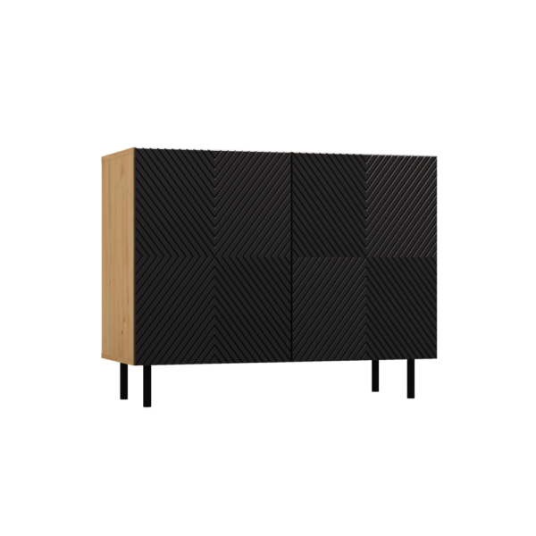 KOMODA KAMA 2 DRZWI ARTISAN/CZERŃ KOMPLET - obrazek 2