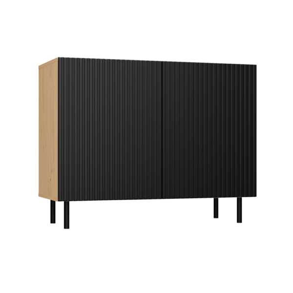 KOMODA KAMA 2 DRZWI SLIM ARTISAN/CZERŃ KOMPLET - obrazek 2