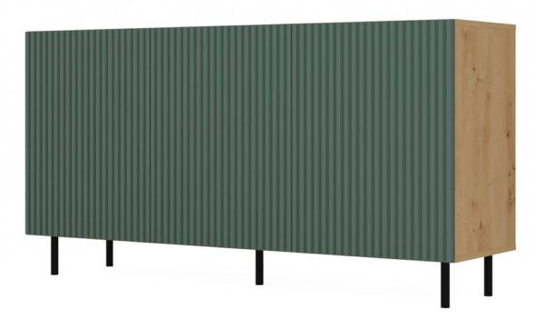KOMODA KAMA 3 DRZWI SLIM ARTISAN/ZIELEŃ KOMPLET - obrazek 2