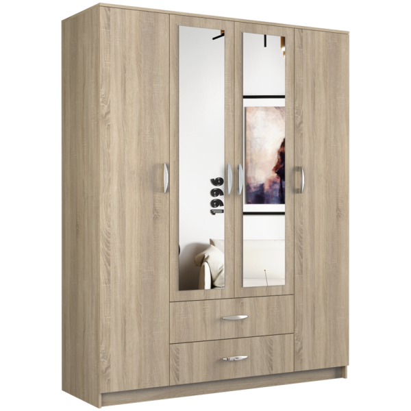SZAFA ROMANA 160X205 SONOMA Z LUSTREM KOMPLET