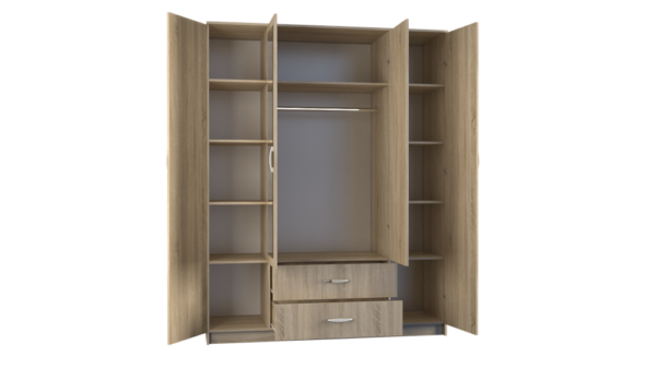 SZAFA ROMANA 160X205 SONOMA Z LUSTREM KOMPLET - obrazek 2