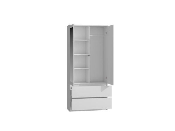 SZAFA MALWA SS-90 BIEL LUSTRO KOMPLET V2 - obrazek 2