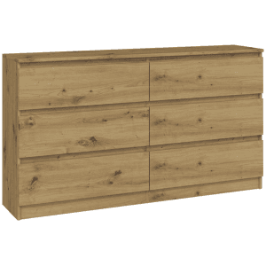 M6 MALWA KOMODA 140CM 6 SZUFLAD ARTISAN KPL