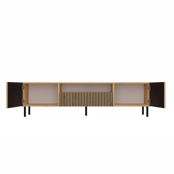 SZAFKA RTV 160 KAMA SLIM LAMELE ARTISAN - obrazek 3