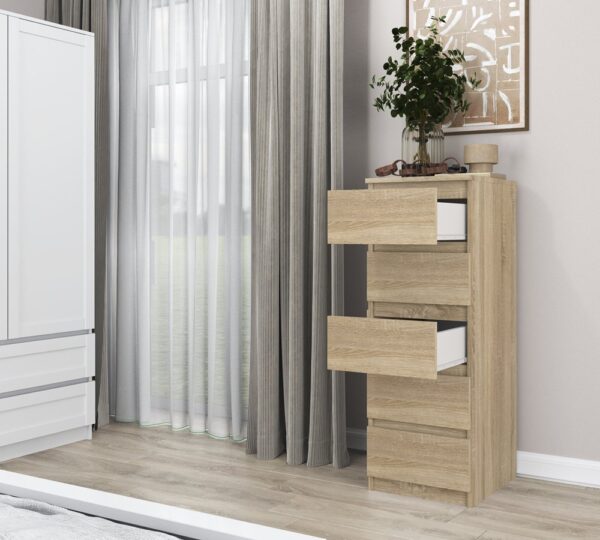W5 KOMODA 5 SZUFLAD SONOMA KOMPLET - obrazek 4
