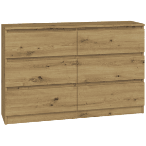 M6 MALWA KOMODA 120CM 6 SZUFLAD ARTISAN KOMPLET