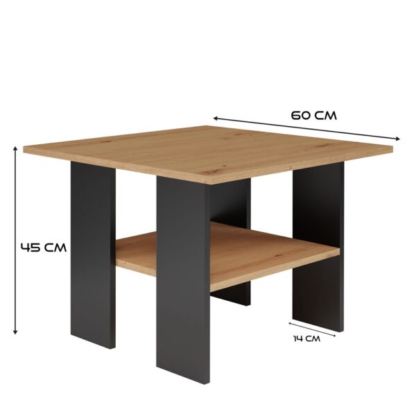 STOLIK KAWOWY MODERNA ARTISAN CZERŃ - obrazek 5