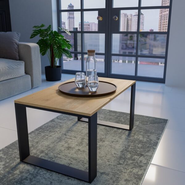 STOLIK KAWOWY MODERN ARTISAN NOGA CZARNA - obrazek 4
