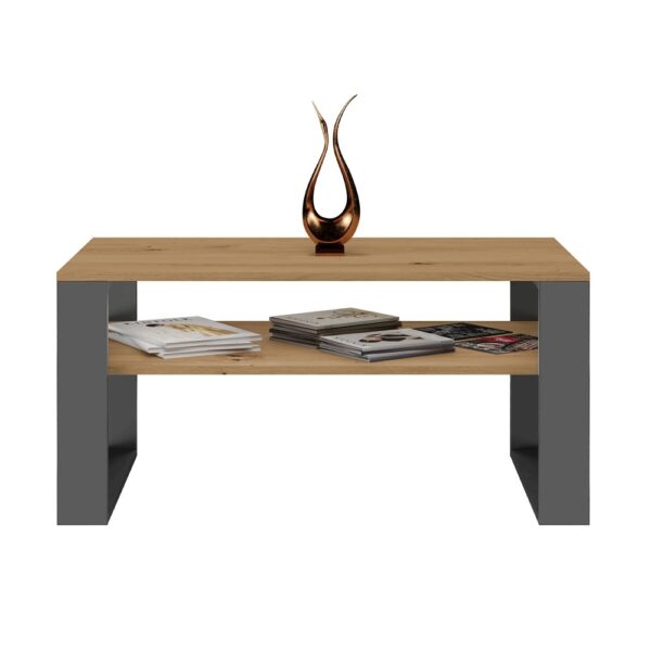STOLIK KAWOWY MODERN 1P ARTISAN NOGA ANTRACYT - obrazek 3
