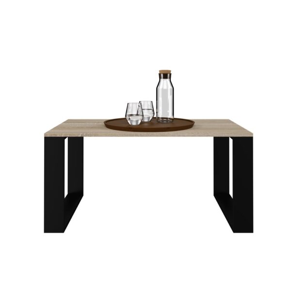 STOLIK KAWOWY MODERN SONOMA NOGA CZARNA - obrazek 3