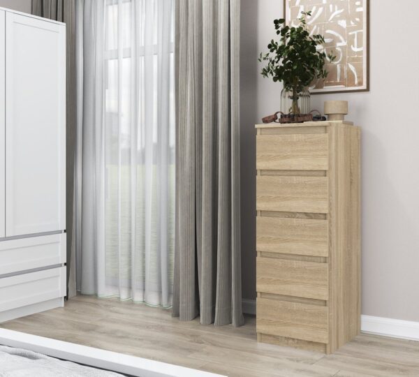 W5 KOMODA 5 SZUFLAD SONOMA KOMPLET - obrazek 3