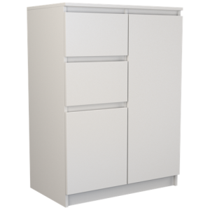KOMODA 2 DRZWI 2 SZUFLADY BIEL KOMPLET