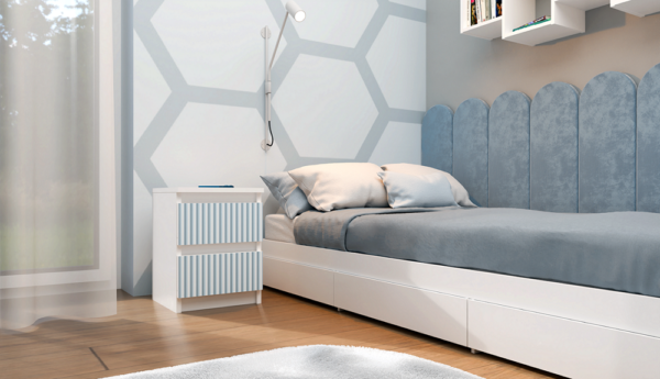 Szafka nocna Malwa M2/ARTESO BLUE - obrazek 2