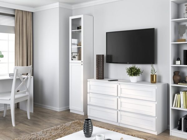 WITRYNA 40CM PAFOS BIAŁY SZYBA HDF KOMPLET - obrazek 4