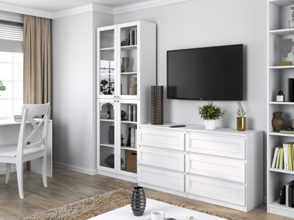 WITRYNA 80CM PAFOS BIAŁY 4 SZYBY KOMPLET - obrazek 3