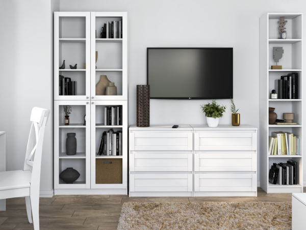 WITRYNA 80CM PAFOS BIAŁY 4 SZYBY KOMPLET - obrazek 4