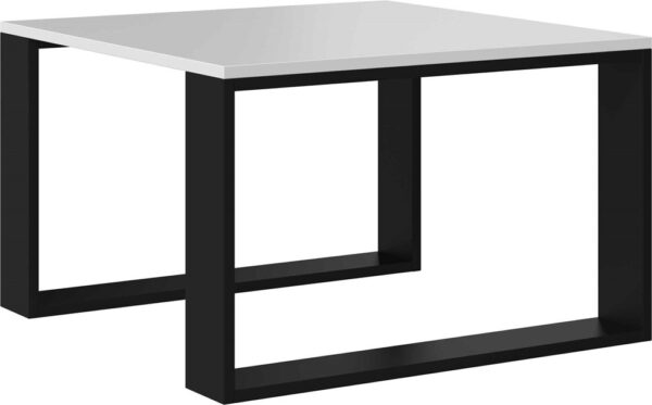 STOLIK KAWOWY MODERN MINI BIEL NOGA CZARNA - obrazek 2