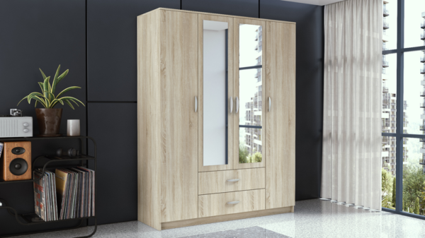 SZAFA ROMANA 160X205 SONOMA Z LUSTREM KOMPLET - obrazek 3
