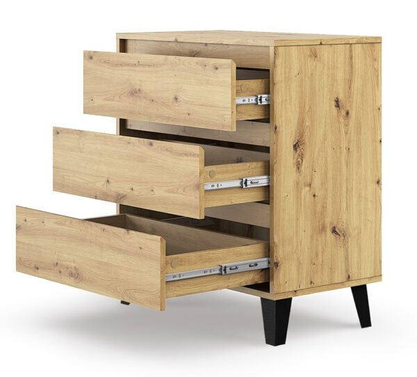 KOMODA SCANDI 3SZUFLADY ARTISAN - obrazek 2
