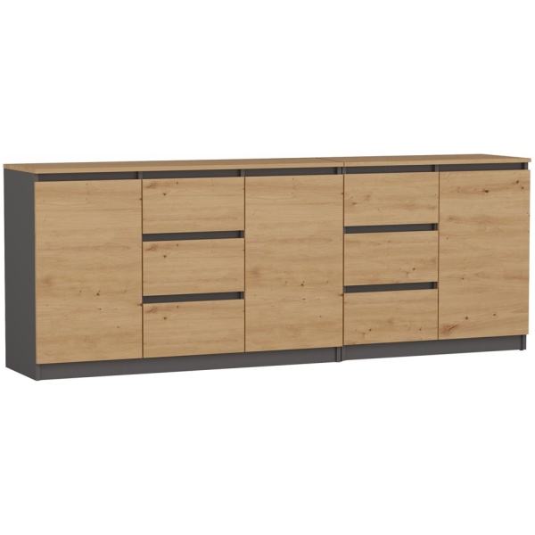 COSTA KOMODA ANTRACYT/ARTISAN 1D3S 2D3S BA KOMPLET