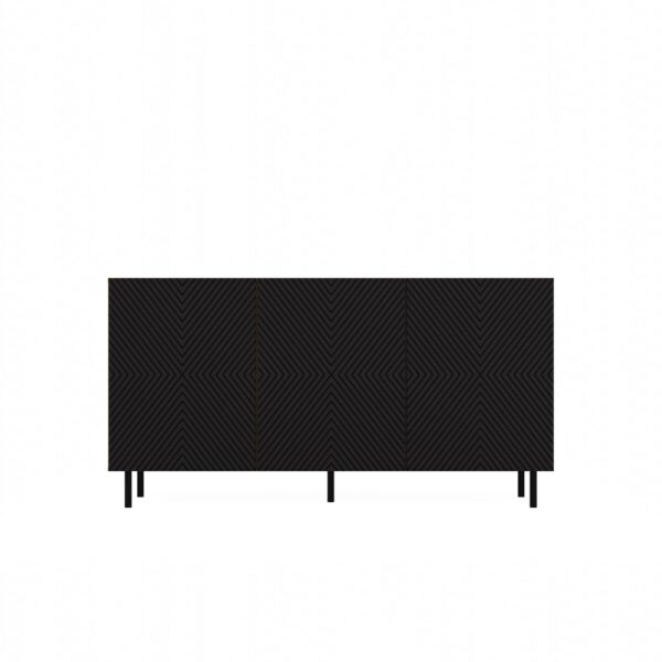 KOMODA KAMA 3 DRZWI ARTISAN/CZERŃ KOMPLET - obrazek 3