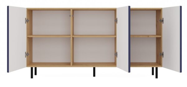 KOMODA KAMA 3 DRZWI SLIM ARTISAN/GRANAT KOMPLET - obrazek 5