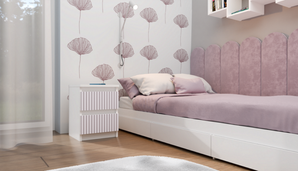 Szafka nocna Malwa M2/ARTESO PINK - obrazek 2