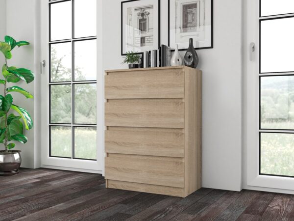 M4 MALWA KOMODA 4 SZUFLADY SONOMA KOMPLET - obrazek 5