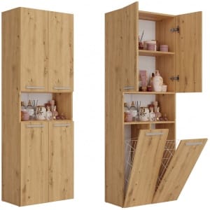 SŁUPEK ŁAZIENKOWY NEL ART 2 KOSZE DRZWI KRÓT KPL