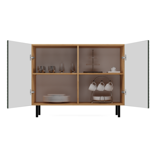 KOMODA KAMA 2 DRZWI SLIM ARTISAN/ZIELEŃ KOMPLET - obrazek 5