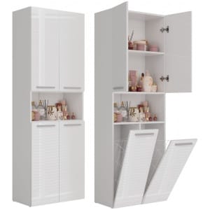 SŁUPEK ŁAZIENKOWY NEL BIEL POŁ 2 KOSZE DRZWI K KPL