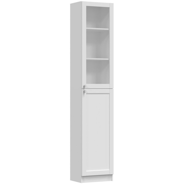 WITRYNA 40CM PAFOS BIAŁY SZYBA HDF KOMPLET