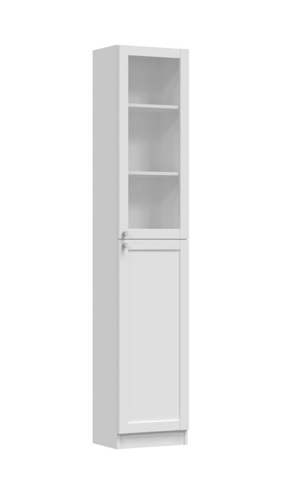WITRYNA 40CM PAFOS BIAŁY SZYBA HDF KOMPLET - obrazek 2