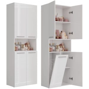 SŁUPEK ŁAZIENKOWY NEL BIEL POŁ 1 KOSZ DRZWI KR KPL