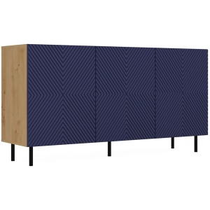 KOMODA KAMA 3 DRZWI KWADRAT ARTISAN/GRANAT KOMPLET