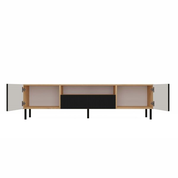 SZAFKA RTV 160 KAMA SLIM ARTISAN/CZERŃ - obrazek 4