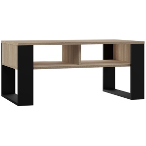 STOLIK KAWOWY MODERN 2P SONOMA CZARNA NOGA