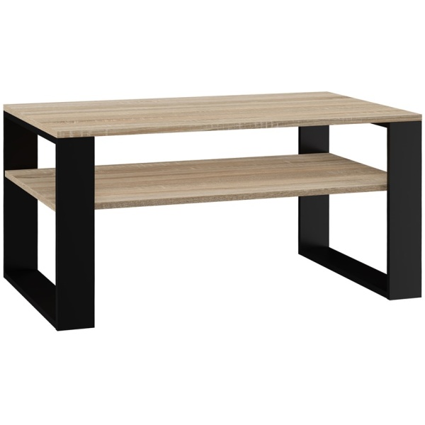 STOLIK KAWOWY MODERN 1P SONOMA NOGA CZARNA